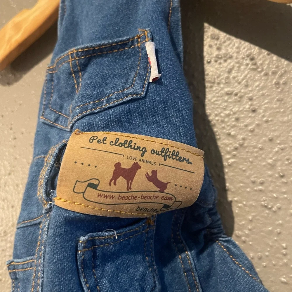 Pet Clothing Outfitters Denim Dog Overalls